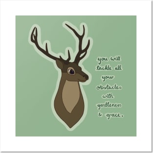 Stag Spirit Animal / You will tackle all your obstacles with gentleness and grace. Posters and Art